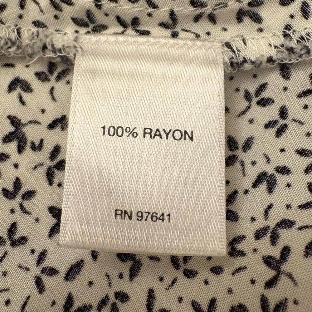 J. Jill Black and White Button Down Shirt Lightweight Ultra Soft Womens Medium